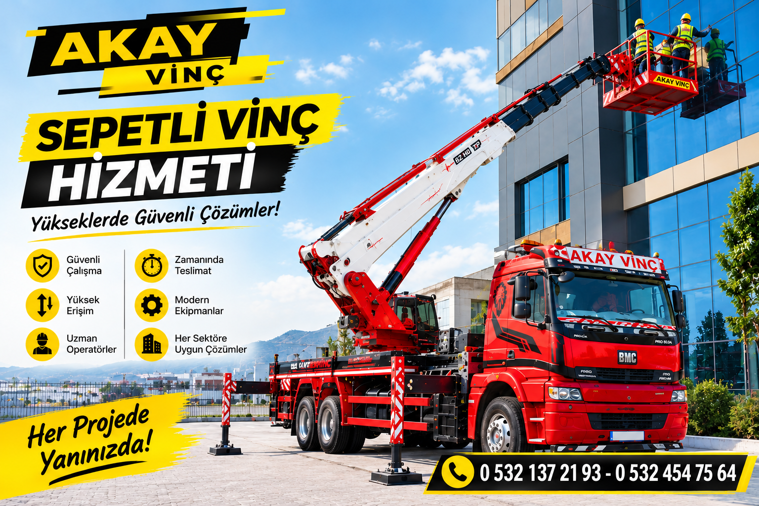 Afyonkarahisar vinç kiralama ve montaj hizmetleri